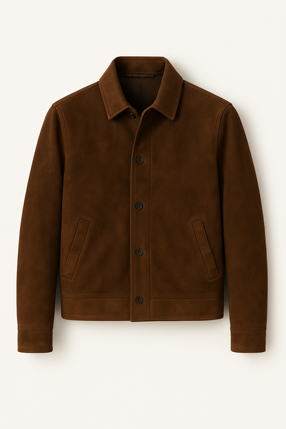 100% Suede Classic Jacket – Rich Brown
