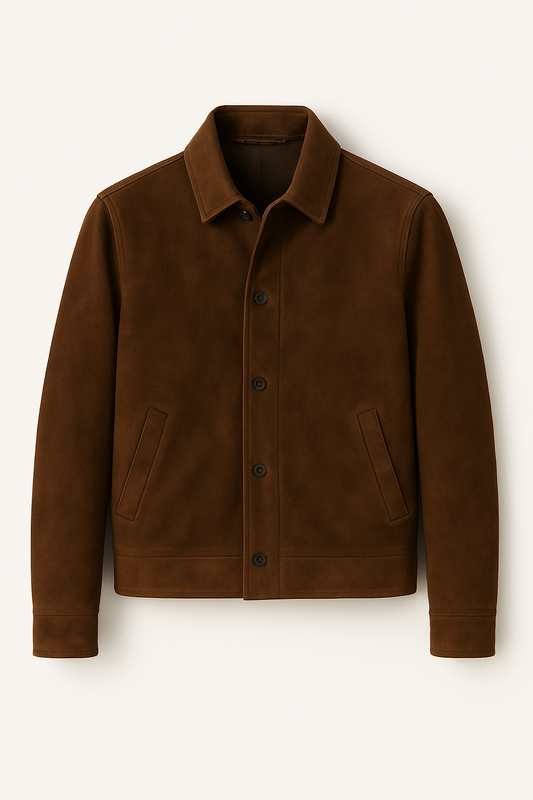 100% Suede Classic Jacket – Rich Brown