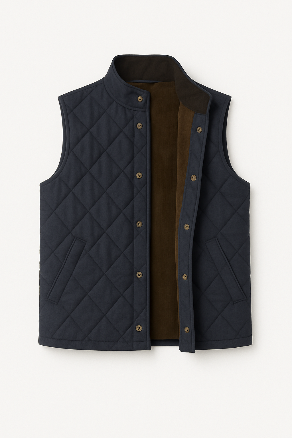 Diamond-Stitch Quilted Vest