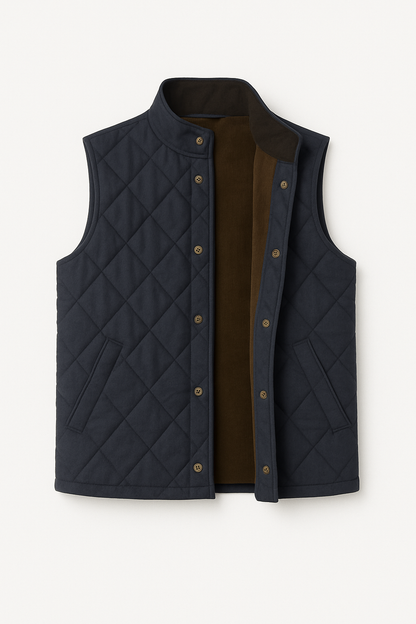 Diamond-Stitch Quilted Vest