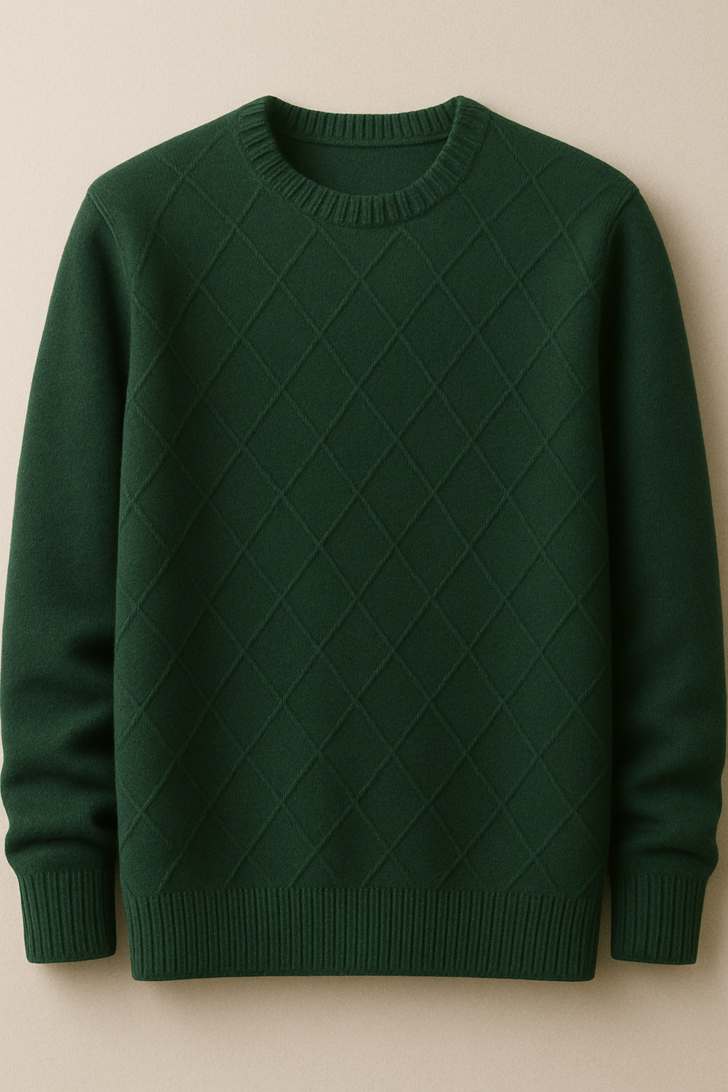 100% Cashmere Diamond-Stitch Pullover