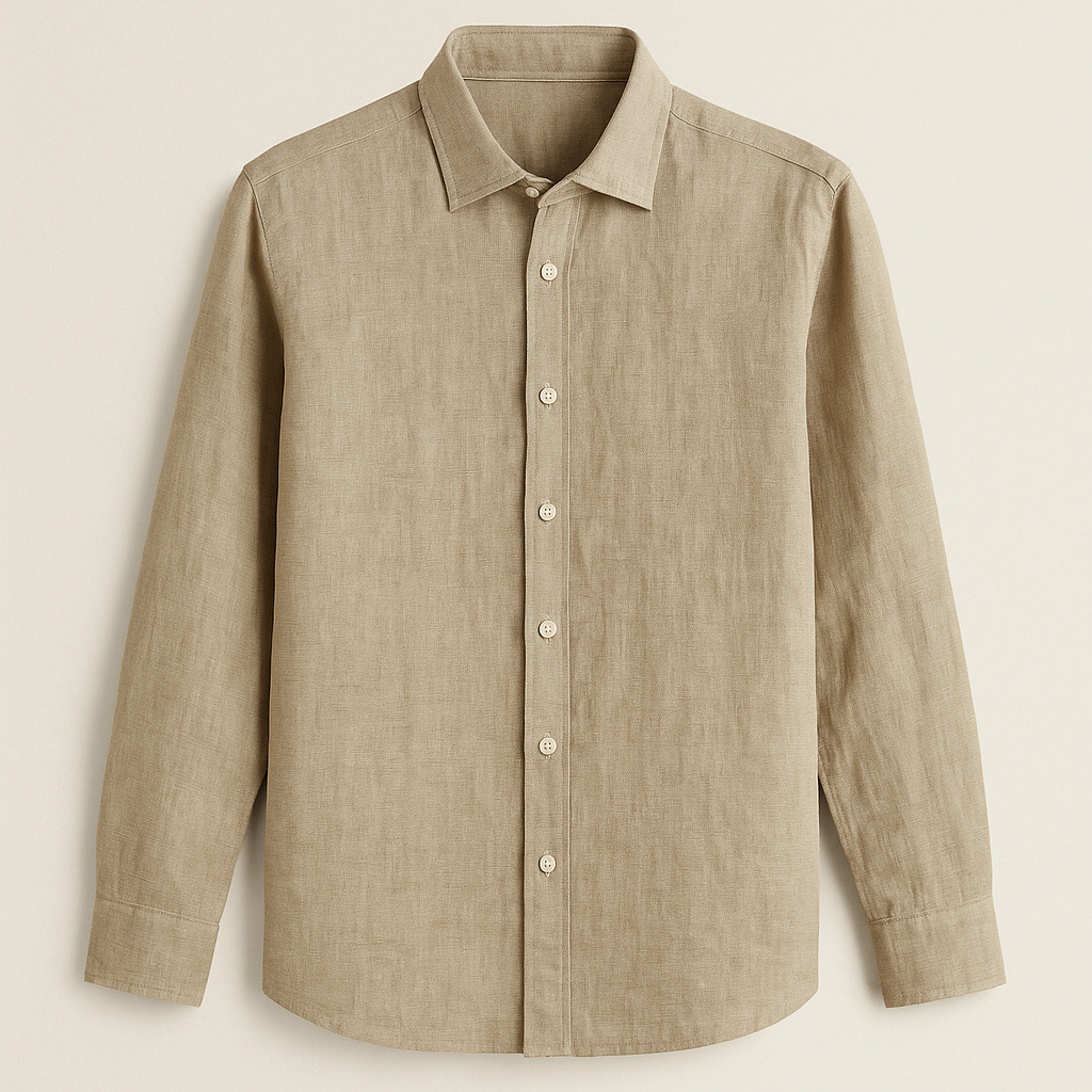 100% Linen Long-Sleeve Shirts — Pack of 6